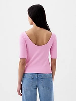 Modern Ballet-Back Cropped T-Shirt