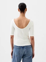 Modern Ballet-Back Cropped T-Shirt