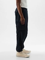 Linen-Cotton Cargo Pants