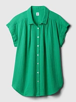 Crinkle Gauze Shirt