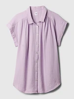 Crinkle Gauze Shirt