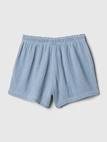 Kids Crinkle Gauze Pull-On Shorts