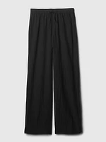 Crinkle Gauze Wide-Leg PJ Pants