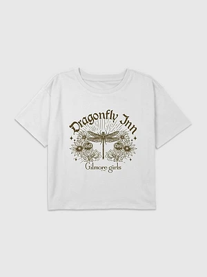 Kids Gilmore Girls Dragonfly Inn Graphic Boxy Crop Tee