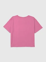 Kids Mean Girls On Wednesdays We Wear Pink Graphic Boxy Crop Tee