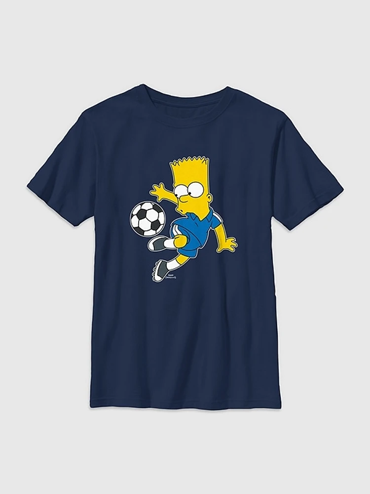 Kids Bart Simpson Soccer Graphic Tee