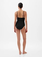 Tie-Knot Cutout One-Piece Swimsuit