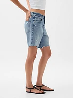 8" Mid Rise '90s Loose Denim Bermuda Shorts