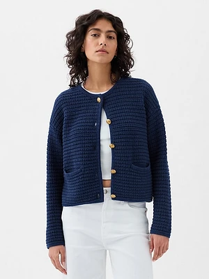 Textured Sweater Jacket