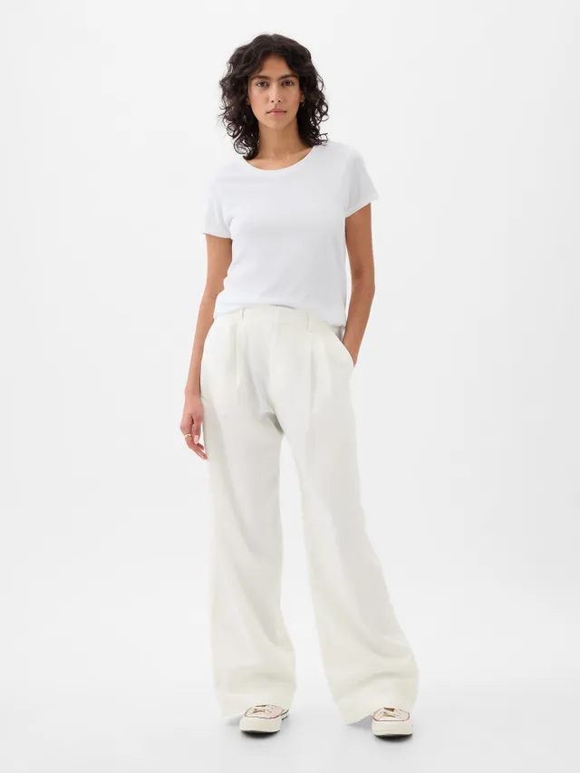 Gap 365 High Rise Linen-Cotton Trousers
