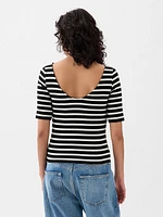 Modern Ballet-Back Cropped T-Shirt