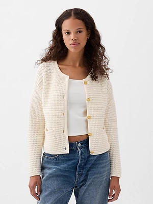 Textured Sweater Jacket