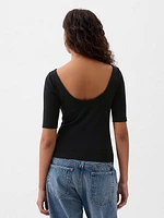 Modern Ballet-Back Cropped T-Shirt