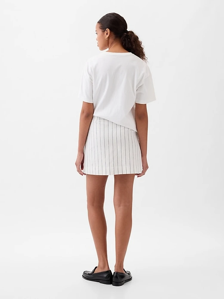 Linen-Cotton Mini Skirt