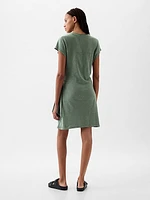 Tie-Knot Mini T-Shirt Dress