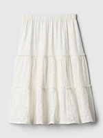 Kids Tiered Eyelet Skirt