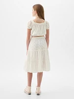 Kids Tiered Eyelet Skirt