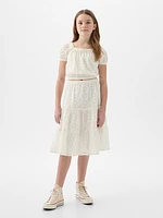 Kids Tiered Eyelet Skirt