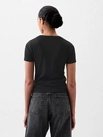 Modern Rib Cropped T-Shirt