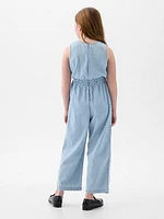 Kids Denim Cutout Jumpsuit