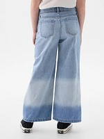 Kids High Rise Stride Wide-Leg Ankle Jeans