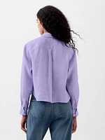 Eyelet Cropped Shirt