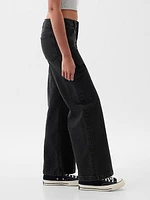 Low Rise Stride Wide-Leg Cargo Jeans