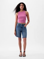 Modern Rib Cropped Halter Top