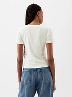 Modern Rib Cropped T-Shirt