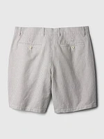 8" Linen-Cotton Shorts