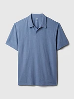 Linen-Cotton Polo Shirt