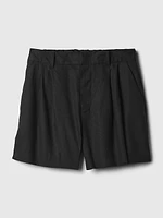 365 High Rise Linen-Blend Shorts