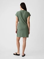 Tie-Knot Mini T-Shirt Dress