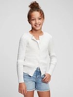 Kids Organic Cotton Uniform Cardigan