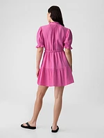 Crinkle Gauze Mini Dress