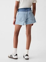 Kids Low Rise Denim Shorts