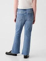 Kids High Rise Embroidered '70s Flare Jeans