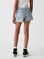 Kids Low Rise Denim Shorts