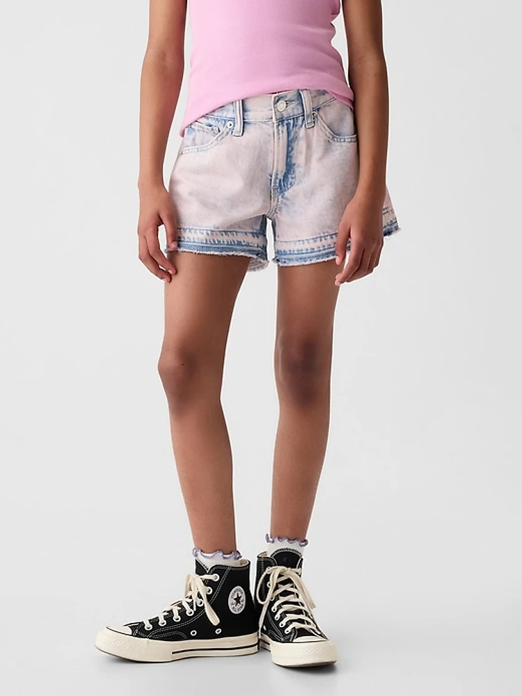 Kids Low Rise Denim Shorts