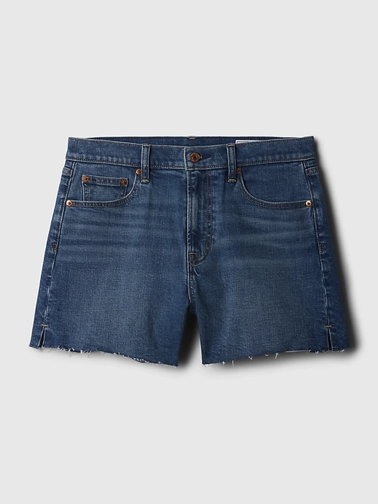 4" High Rise Girlfriend Denim Shorts