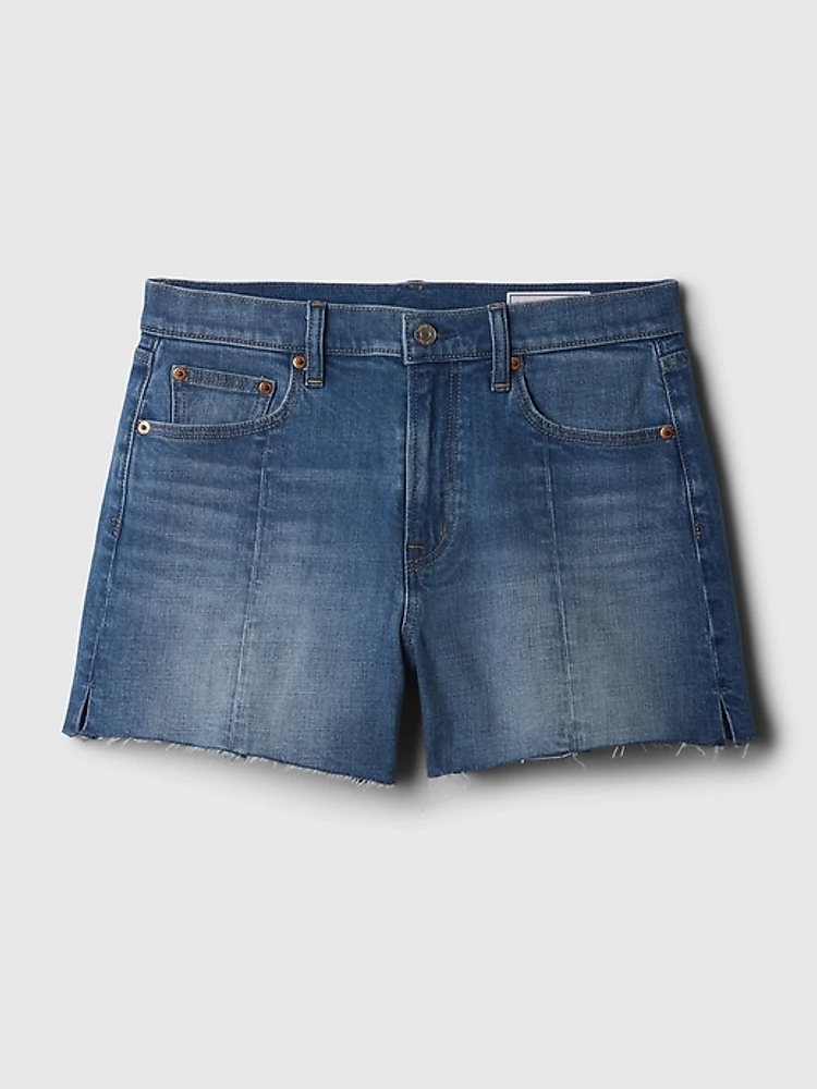 4" High Rise Girlfriend Denim Shorts