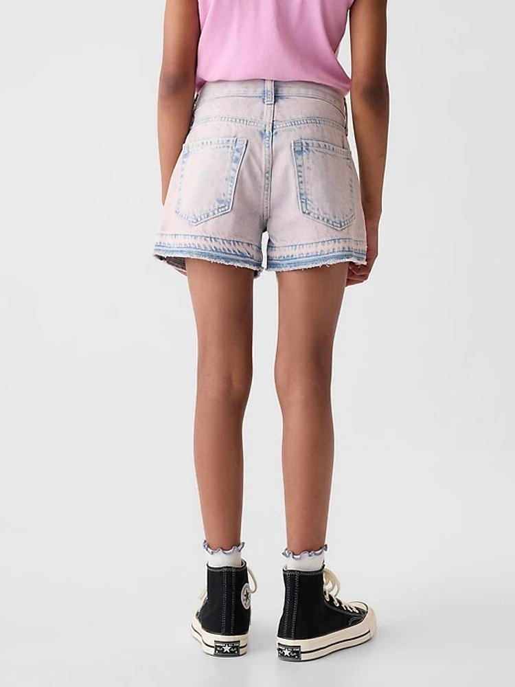 Kids Low Rise Denim Shorts