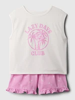 Kids Recycled PJ Shorts Set