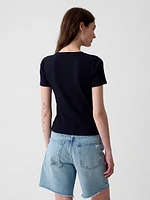 Modern Rib Cropped T-Shirt