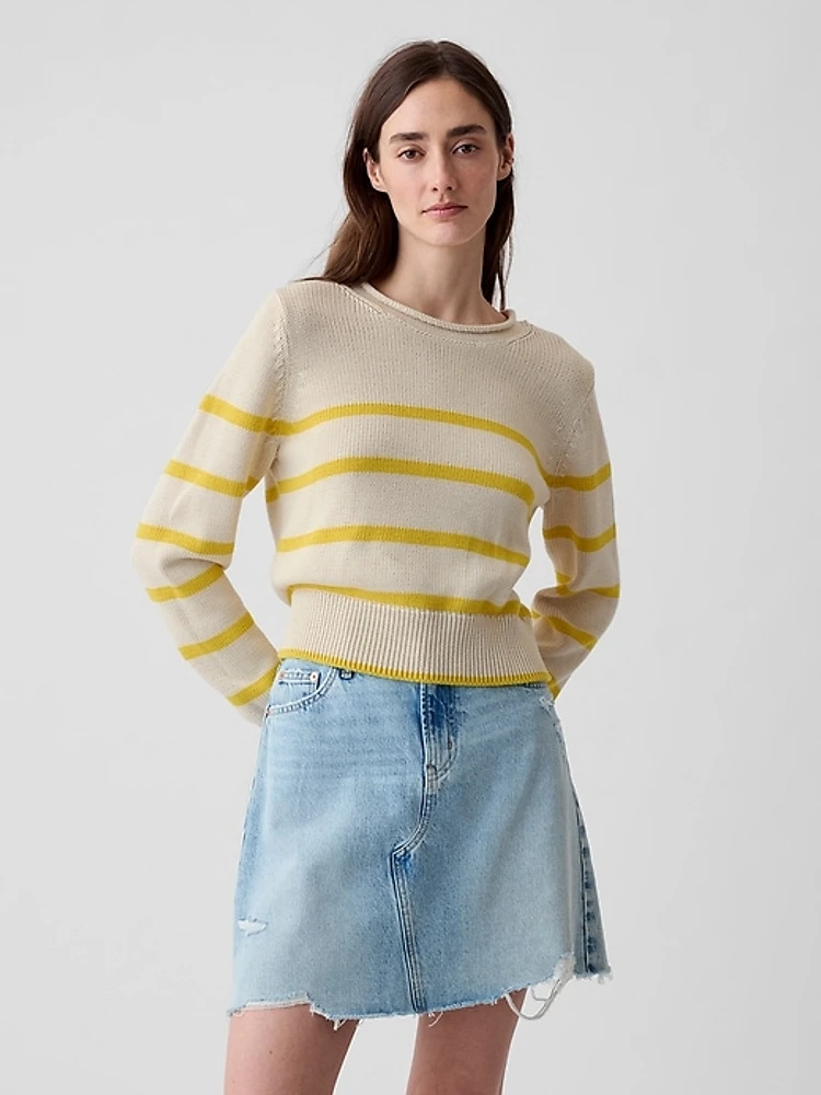 Shrunken Roll Neck Sweater