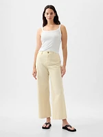 High Stride Wide-Leg Ankle Khakis