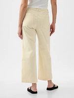 High Stride Wide-Leg Ankle Khakis