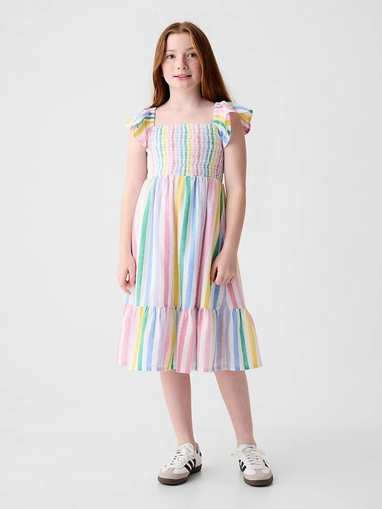 Kids Smocked Midi Dress