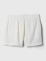 Crinkle Gauze Pull-On Shorts