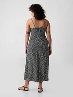 Ruched Slip Midi Dress